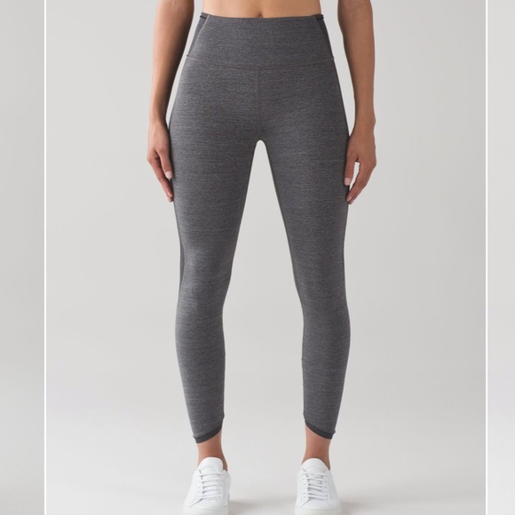 NWT Lululemon Featherlight Tight Heathered Black Grey Leggings 6 - Picture 1 of 9